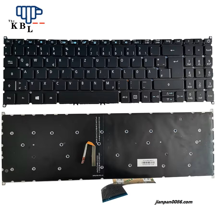 Picture of Original New For Acer Germany Language SF315-41 SF315-51 SF315-52G N17P4 A615-51 SF315-52 Backlit Laptop Keyboard PK132WV1B13