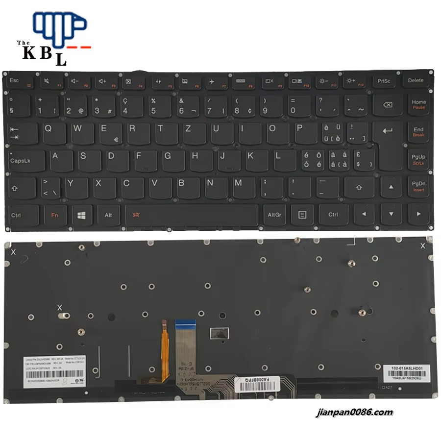 Picture of Original New Swiss Language For Lenovo Yoga 4 pro Yoga 900-13 Backlit Laptop Keyboard LCM15A5 PK130YV3A25