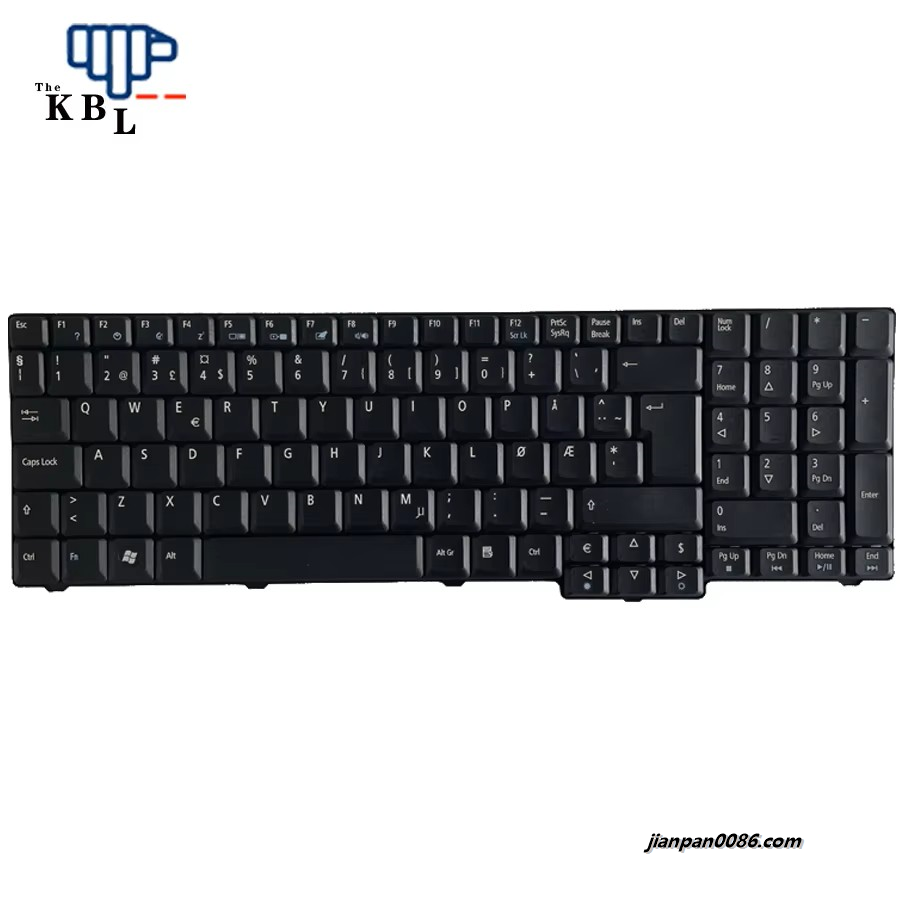 Picture of Original New Norway Language For Acer Aspire 9400 9300 7000 7100 8530 8530G 8730 8730G 8735G Black Laptop Keyboard PK1306G3A23