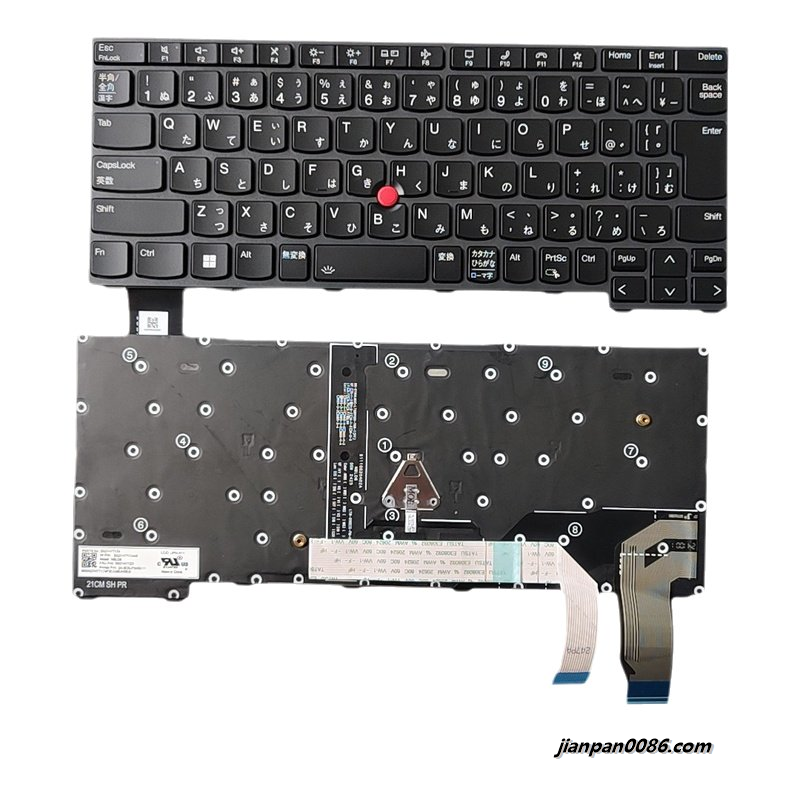 Picture of Original New Japanese Language For Lenovo Thinkpad X13 Gen3 Backlit Laptop Keyboard 2H-BD6JPW60111 SN21H77174AB 5N21H77221 S066