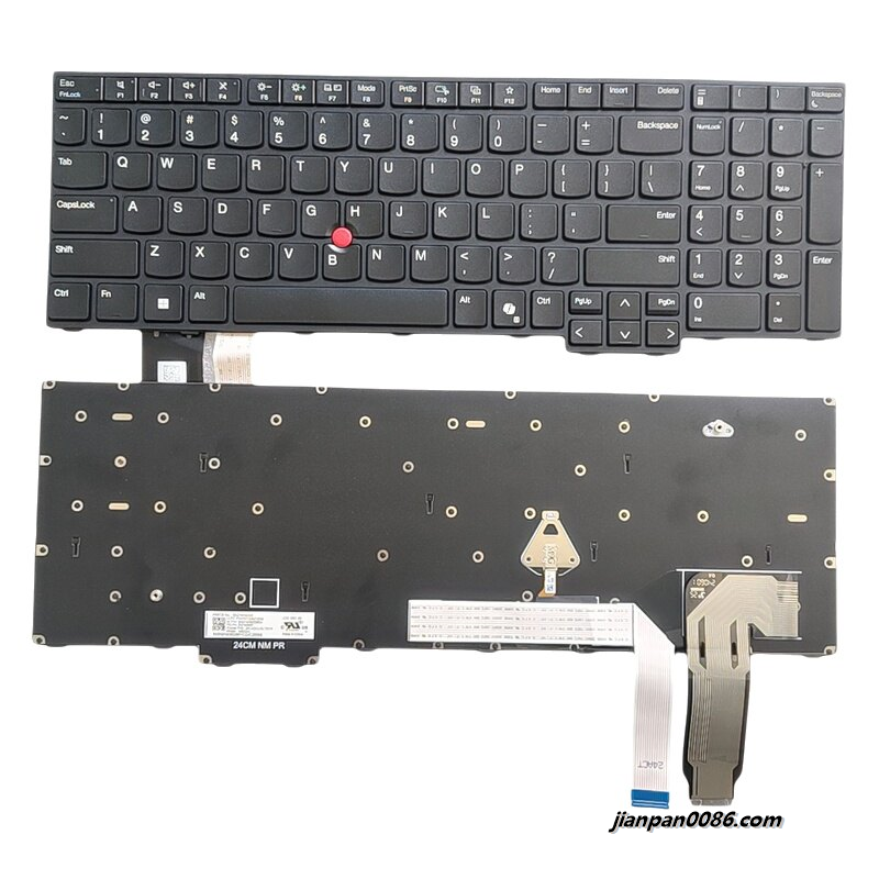 Picture of Original New US Language For Lenovo ThinkPad E16 Gen1 Black NoBacklit Laptop Keyboard 2H-ADUUS70141 SN21M39338 FRUP/N:21M39457 S066 