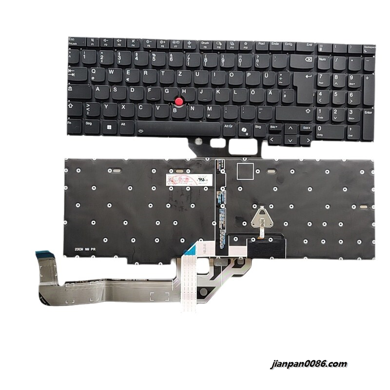 Picture of Original New Germany Language For Lenovo Thinkpad E16 Gen1 Backlit Laptop Keyboard 2H-BDUGML70132 SN21P41407 PK133G5B11  S063