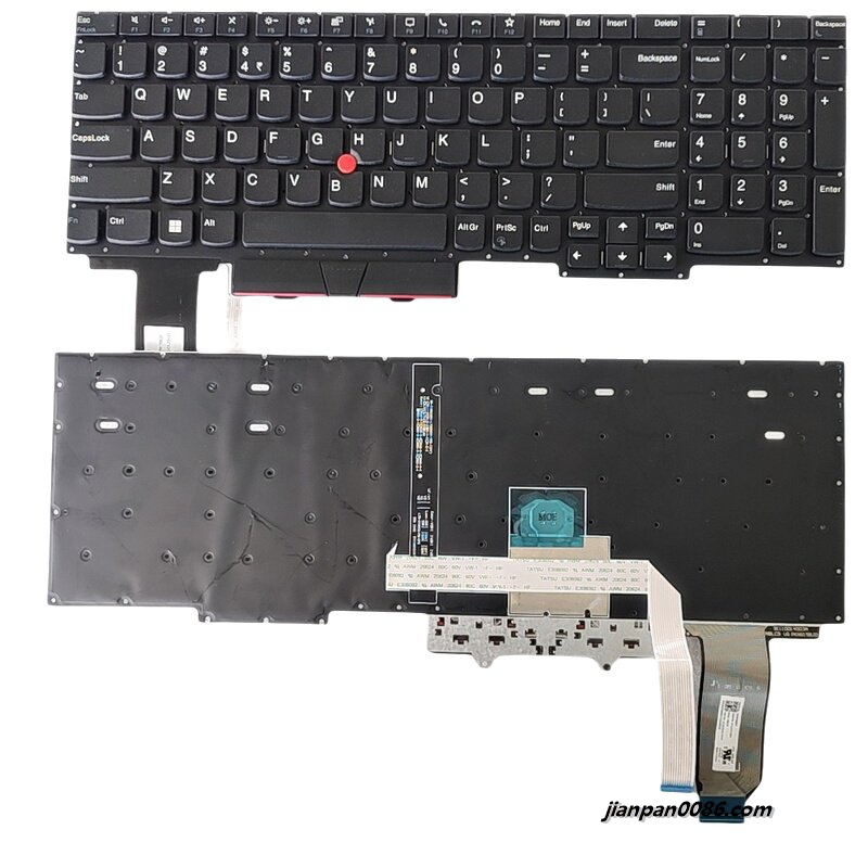 Picture of Original New For Lenovo ThinkPad E15 US Language Black Laptop Keyboard 2H-AC9USL70121 SN20W68757 PK13HK3A00 S066