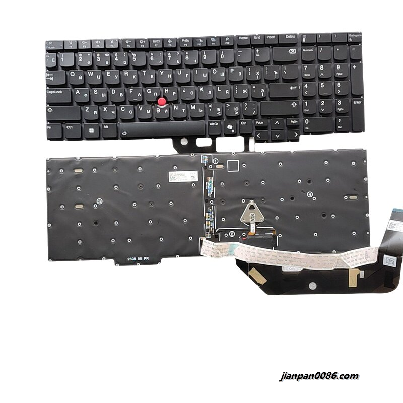 Picture of Original New Russian Language For Lenovo ThinkPad E16 Gen1 Black Backlit Laptop Keyboard 2H-BDURUL70171 SN21R05871 PK133JG3B06 S064