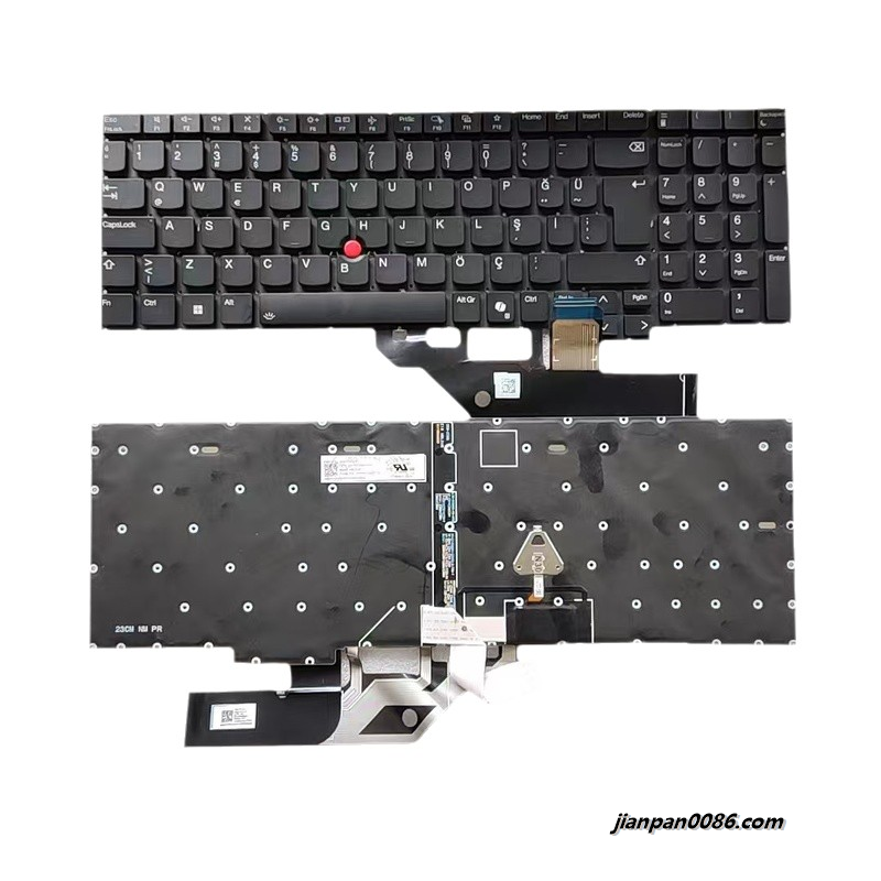 Picture of Original New Turkey Language For Lenovo Thinkpad E16 Gen1 Backlit Laptop Keyboard 2H-BDUTQL70132 SN21P41419 PK1339G5B21 S064