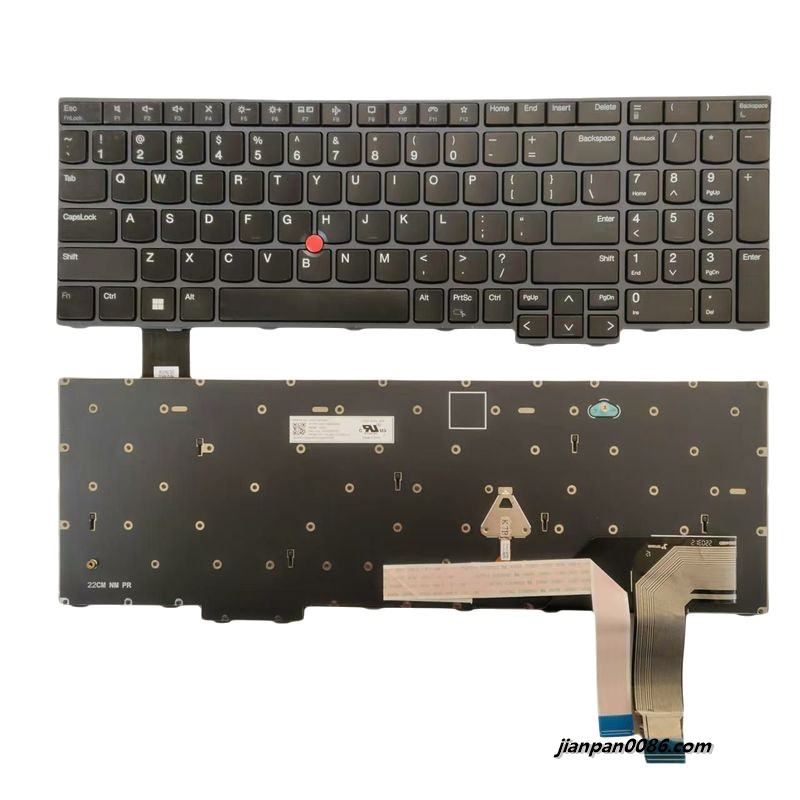 Picture of Original New US Language For Lenovo ThinkPad T16 Black NoBacklit Laptop Keyboard 2H-ADUUSW60111 5N21D93797 D784