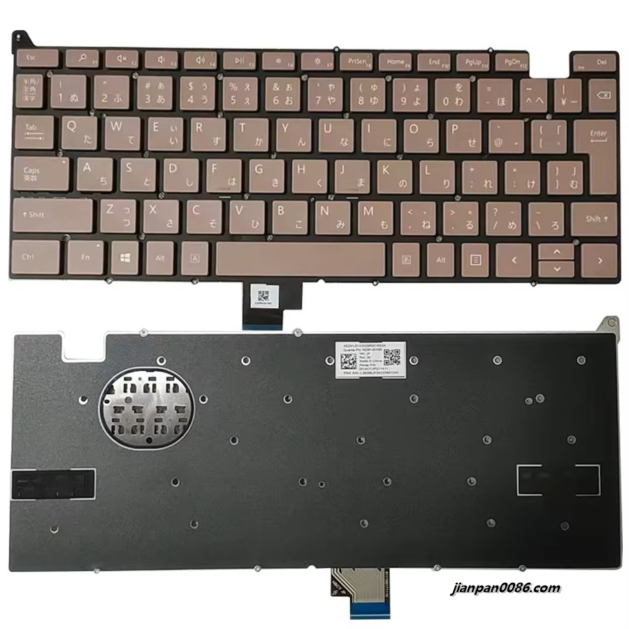 Picture of Original New Japanese Language For Microsoft Surface Laptop Go 1943 12.4 Pale pinkish-grey Keyboard PN2H-ACYJPQ11411 46PTDH3721