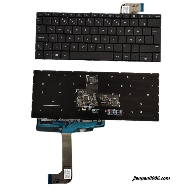 Picture of Original New DK Denmark Layout For HP ZBook G9 Colour Backlit Laptop Keyboard SG-6120-2KA SN1B92B31 S0802 N10945-081 S802