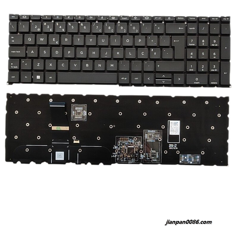 Picture of Original New Portugal Language For HP Fury 16 G9 865 G9 Backlight Laptop Keyboard SG-B1950-2PA SN1B93B31 S122