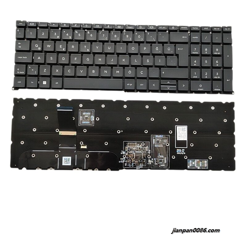 Picture of Original New Turkey Layout For HP ZBook Fury 16 G9 G10 Colour Backlit Laptop Keyboard SG-B1950-28A SN1B93B31 S111 N41903-141 N19205-141