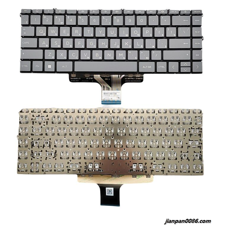 Picture of Original New Russian Language For HP Pavilion 14-DW Grey Nobacklit Laptop Keyboard SG-B3920-XAA SN1B90X30 S151 N31251-251