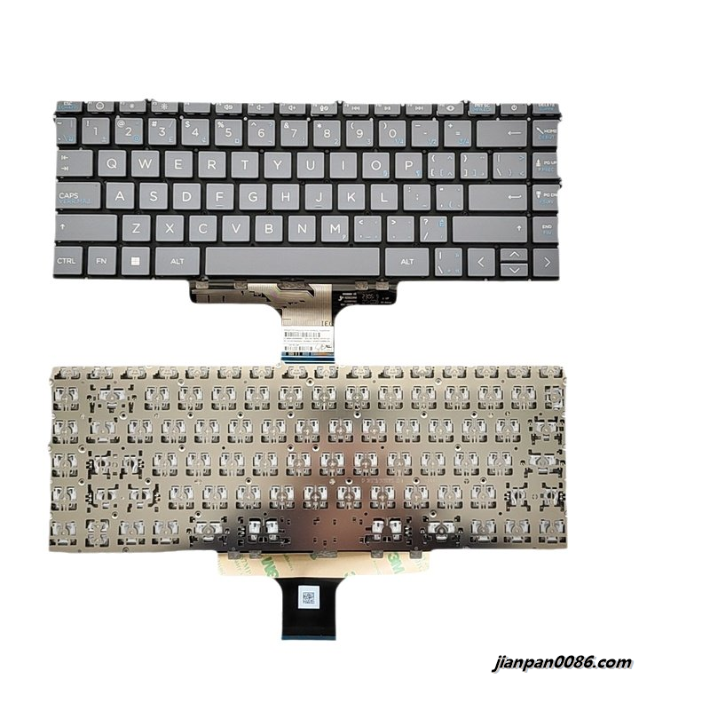 Picture of Original New CanadaFrench Layout For HP 14-DW NoBacklit Grey Laptop Keyboard SG-B3920-86A SN1B90X30 S155 N31251-DB1 N35869-DB1