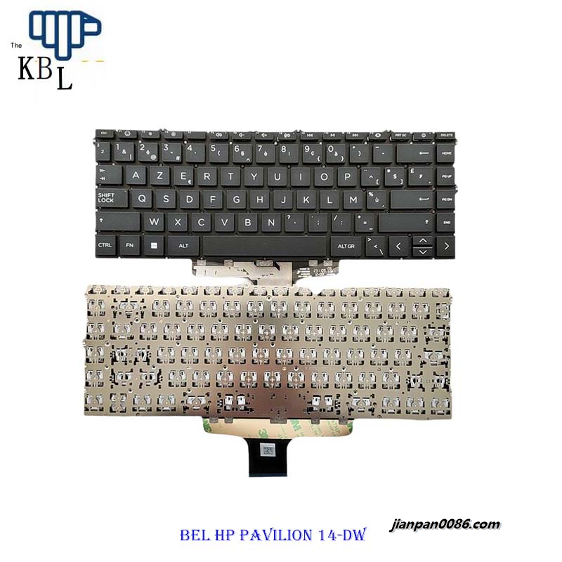 Picture of Original New Belgium Language For HP Pavilion 14-DW Black Nobacklit Laptop Keyboard SG-B5420-XJA SN1B90X60 S171 N31250-A41 
