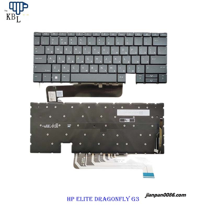 Picture of Original New Russian Language For HP Elite Dragonfly G3 Grayish Green Laptop Keyboard SG-B1040-XAA SN1A91B1 S1834 NO8S80-251