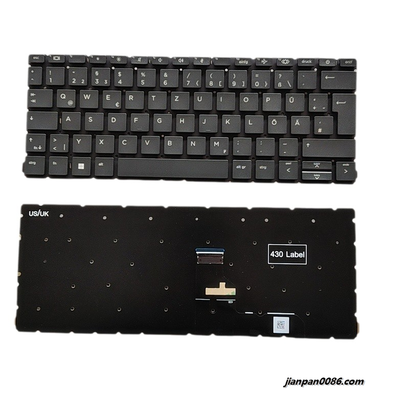 Picture of Original New For HP 430 G8 Germany Layout Nobacklit Black Laptop Keyboard SG-A2160-2DA SN9192 S222 L93089-041