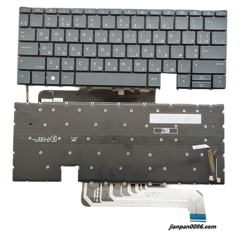 Picture of Original New KZ Kazakhstan Language For HP Elite Dragonfly G3 Backlight Celadongreen Laptop Keyboard SG-B1040-3RA SN1A91B1 S182 NO8579-8D1