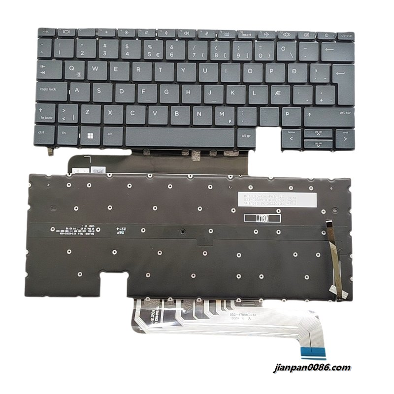 Picture of Original New Iceland Language For HP Elite Dragonfly G3 Backlight Celadongreen Laptop Keyboard SG-B1030-2WA SN1A91B S181 NO8579-DD1