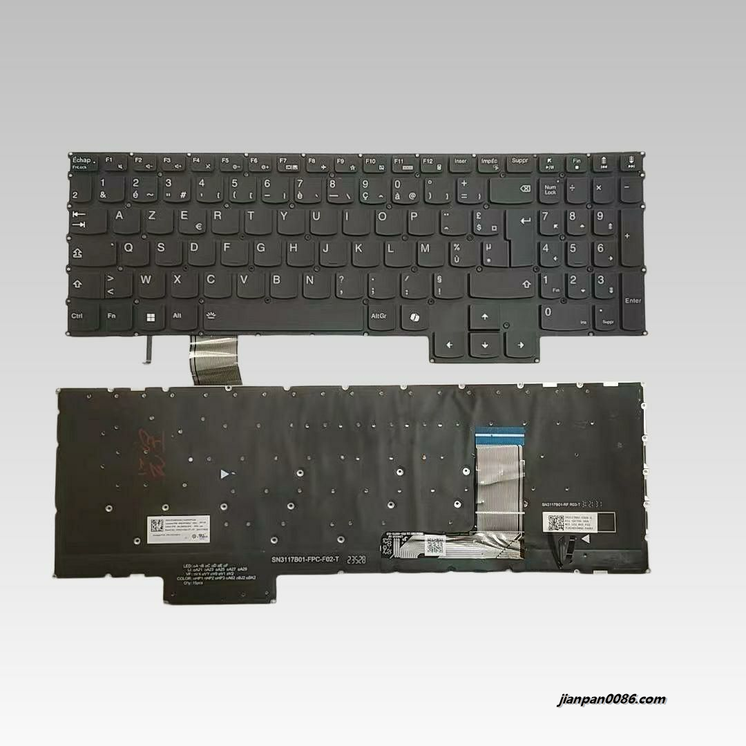 Picture of Original New French Language For Lenovo Yoga Pro 9 16 Backlit Black Laptop Keyboard SG-B8530-2FA  SN3117B2A PK133X31M18 SN21P29552  C041