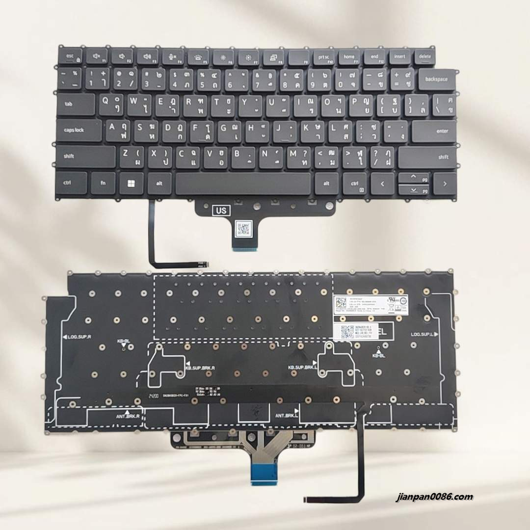 Picture of Original New For Dell Latitude 7330 2022 Thailand Backlight Black Laptop Keyboard SG-B4900-33A SN2B60B20 DP/N0D63VK S046