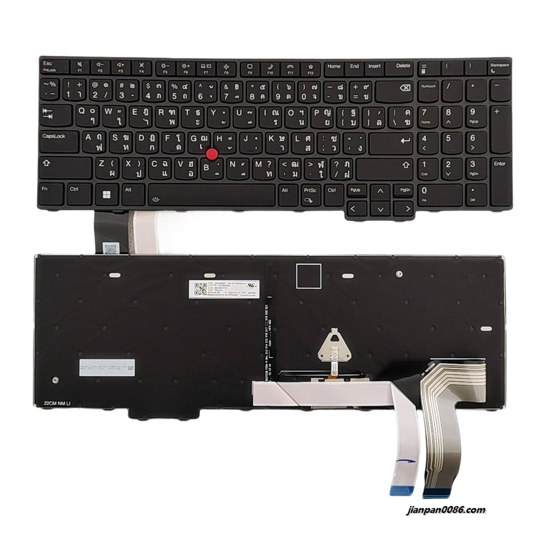 Picture of Original New Thailand Language For Lenovo Thinkpad T16 Gen1 Black Backlit Laptop Keyboard SG-B1450-33A PK132D62B07 SN3103B FRU NO.5N21D93715 S236