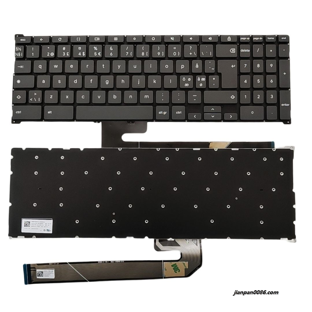 Picture of Original New DN Denmark Layout For Lenovo Chromebook C340-15 Nobacklit Grey Laptop Keyboard SG-B1800-79A SN31101 S266