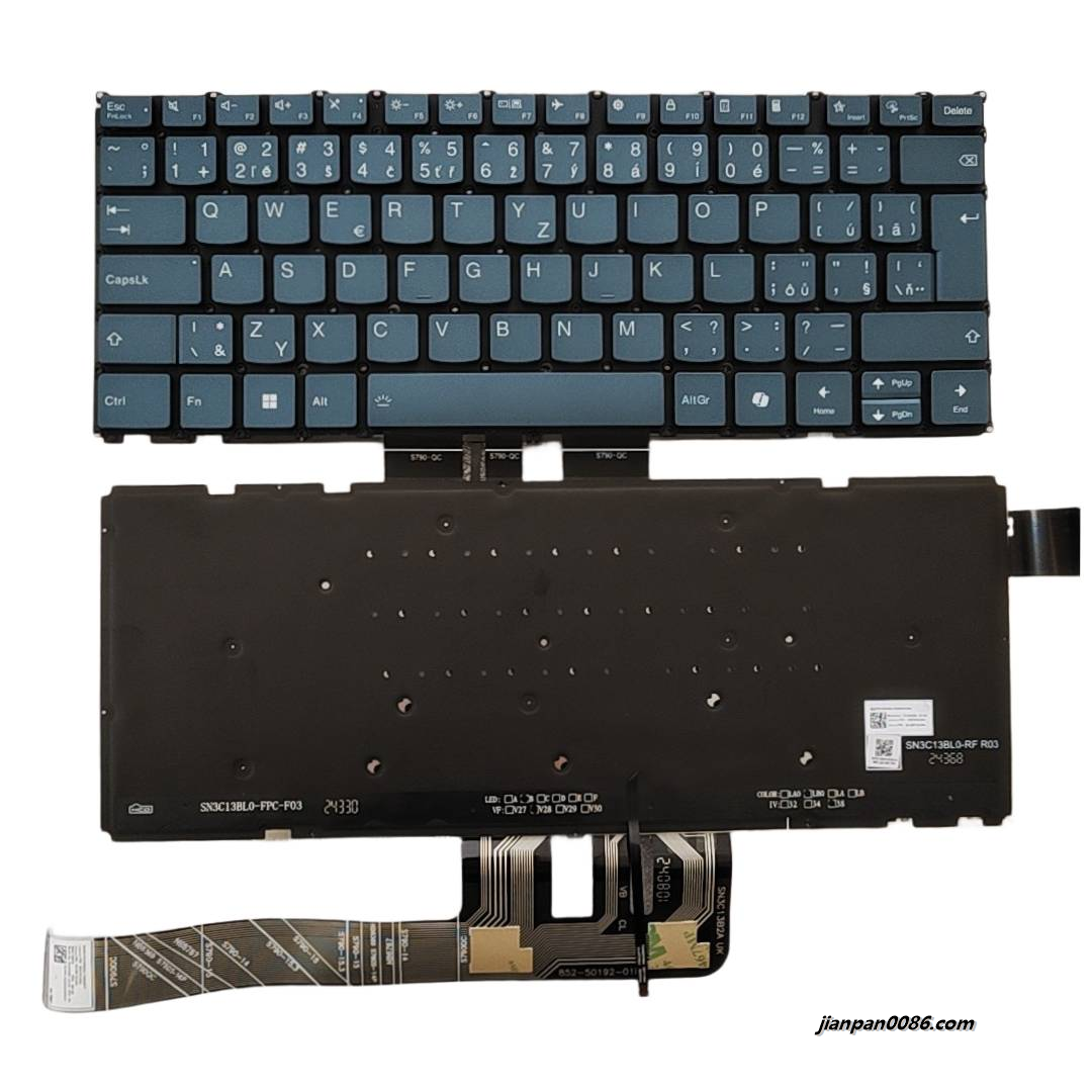 Picture of  Original New Czech Layout For Lenovo Yoga Pro7 Backlight Laptop Keyboard SG-B8710-59A S272