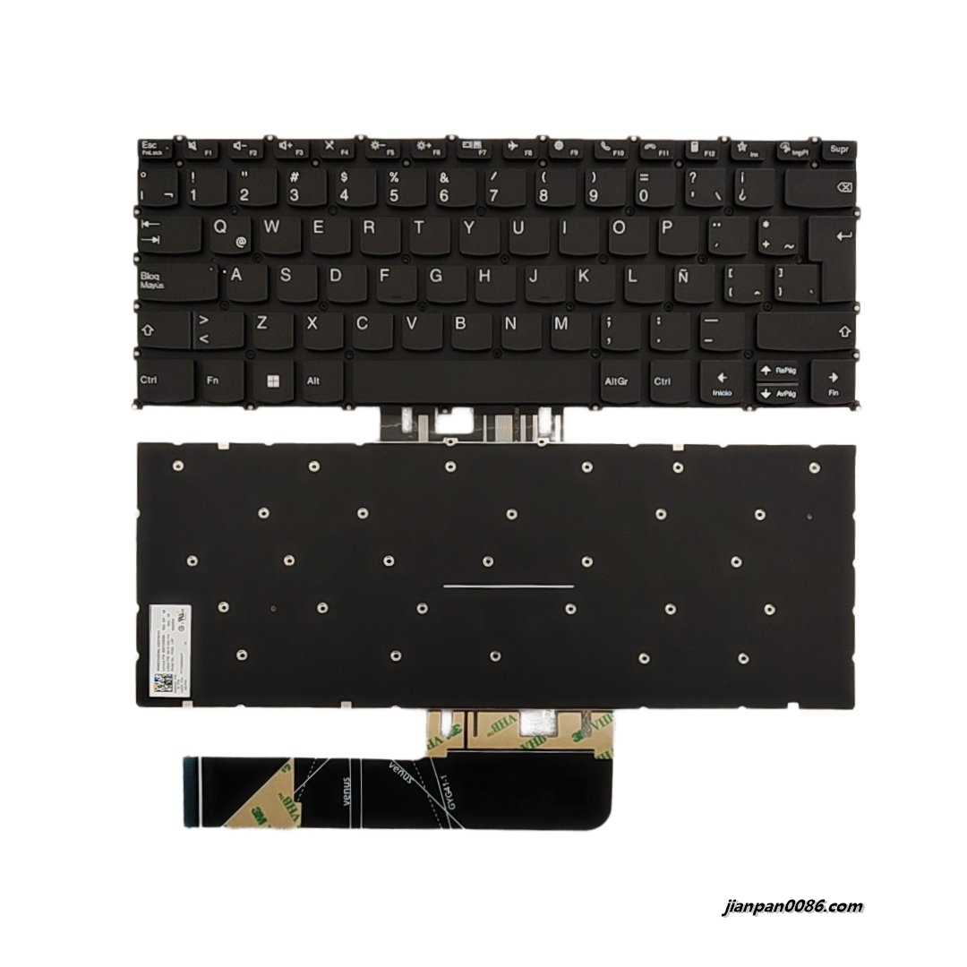 Picture of Original New For Lenovo Air14 Latin Layout NoBacklight Black Laptop Keyboard SG-1980-74A SN43934 PK132G52A27 S247