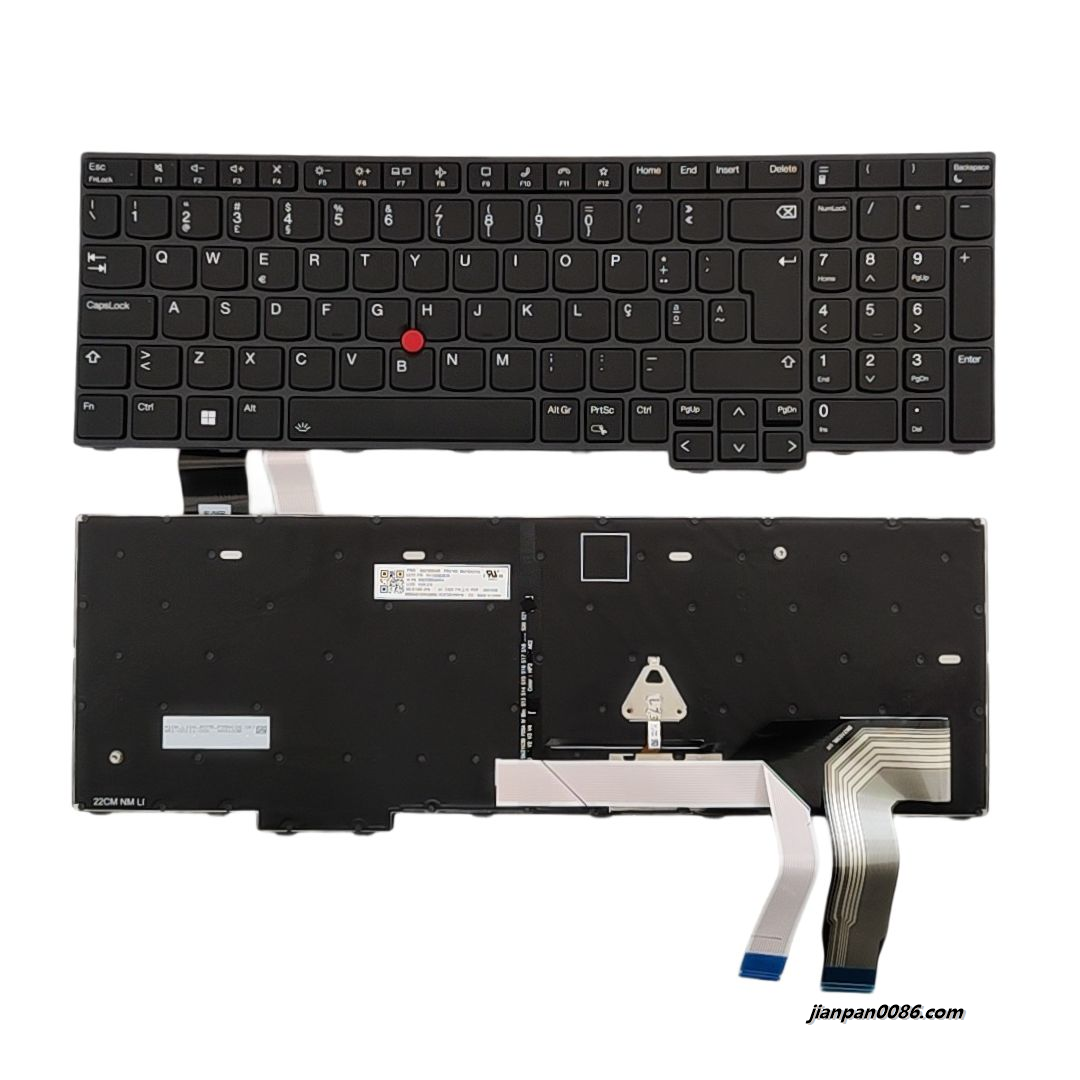 Picture of Original New Portugal Language For Lenovo Thinkpad T16 Backlit Laptop Keyboard SG-B1450-2PA PK132D62B20 SN3103B FRUNO.5N21D93704 S237