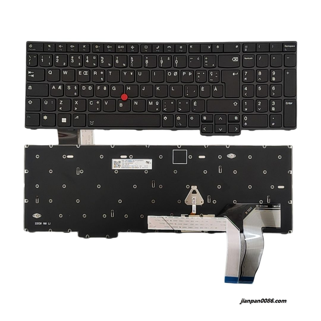 Picture of Original New AF Canada Language For Lenovo ThinkPad T16 Black Backlit Laptop Keyboard SG-B1460-23A PK132D62A31 SN3103 FRU NO.5N21D93724 S253