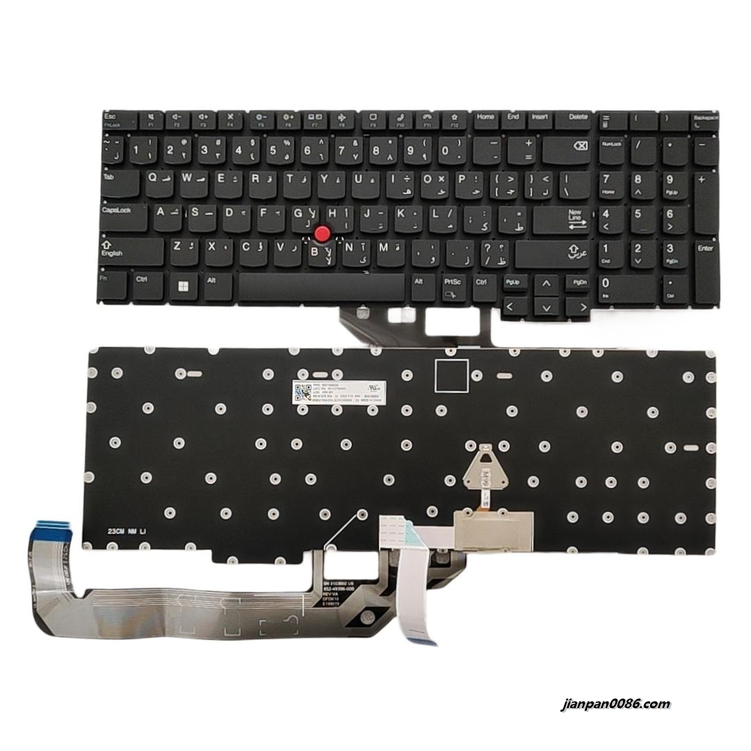 Picture of Original New AR Arabic Language For Lenovo ThinkPad E16 Black NoBacklit Laptop Keyboard SG-B1570-3NA SN3103X02 PK132Y93A03 S363