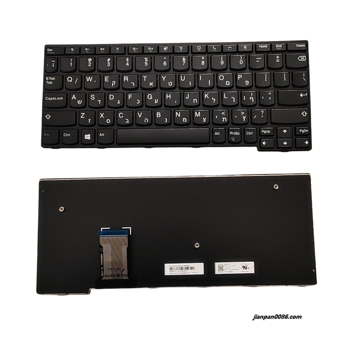 Picture of Oraginal New Hebrew Language For Lenovo Yoga11E 6TH Laptop Keyboard 2H-ACDHBL70111 SN20W41773 S398 