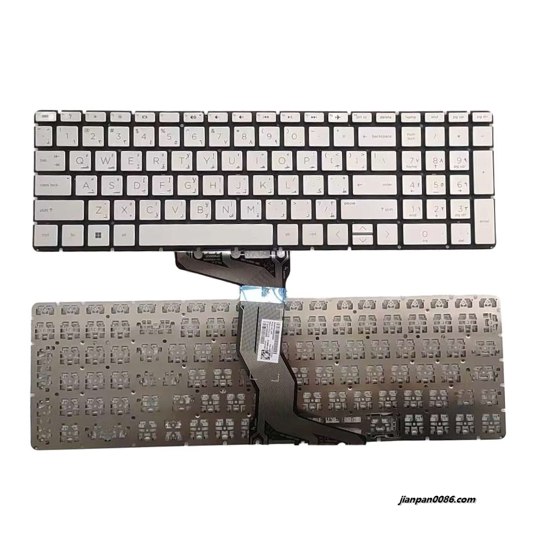 Picture of Original New AR Arabic Layout For HP Pavilion 15-BS 15-BW 15-CC Silver Laptop Keyboard SG-86980-2NA SN10OQ5C 17129 9PTDH4469
