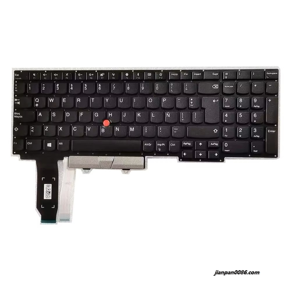 Picture of Original New Latin Language For Lenovo Thinkpad E15 Backlight With Point Stick Laptop Keyboard V185820CK1 LA 13959 10PTDH6317