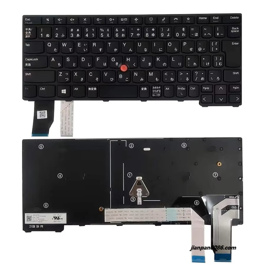 Picture of Original New Japanese Language For IBM Thinkpad YOGA X13 Gen2 Black NoBacklight Laptop Keyboard PK131VU3A36