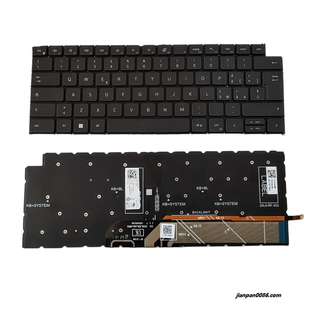 Picture of Original New Italy Layout For DELL 3420 Backlit Black Laptop Keyboard DLM20L66I0J728W DP/N04J7X7 S409
