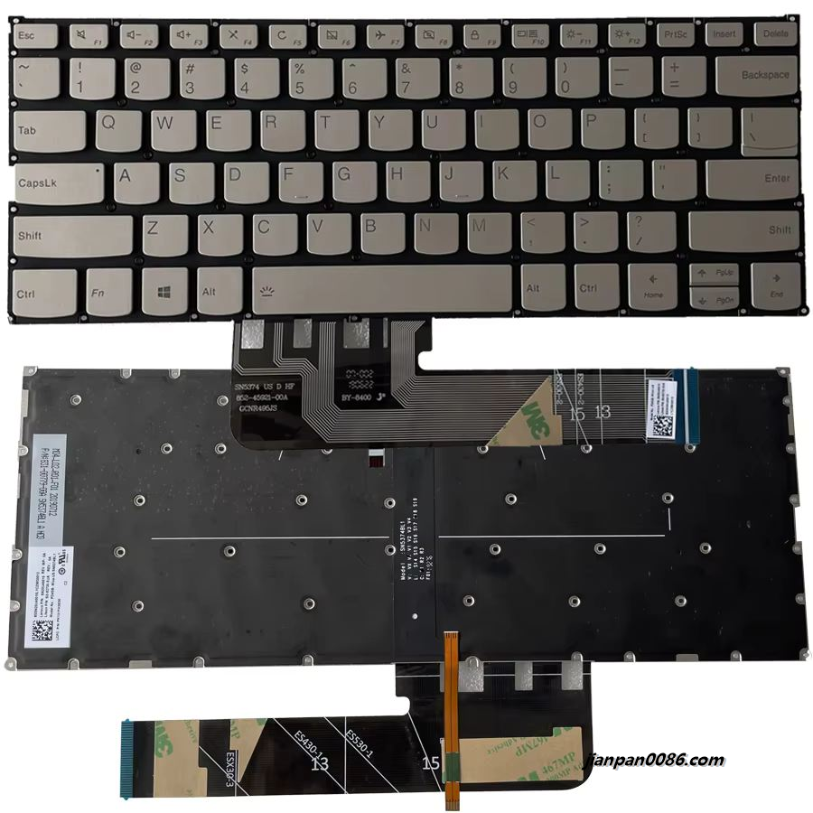 Picture of Original New US Language For Lenovo YOGA 530-14 YOGA 530-14IKB Silver Backlight Laptop SG-92730-XUA SN20U400153 7PE363