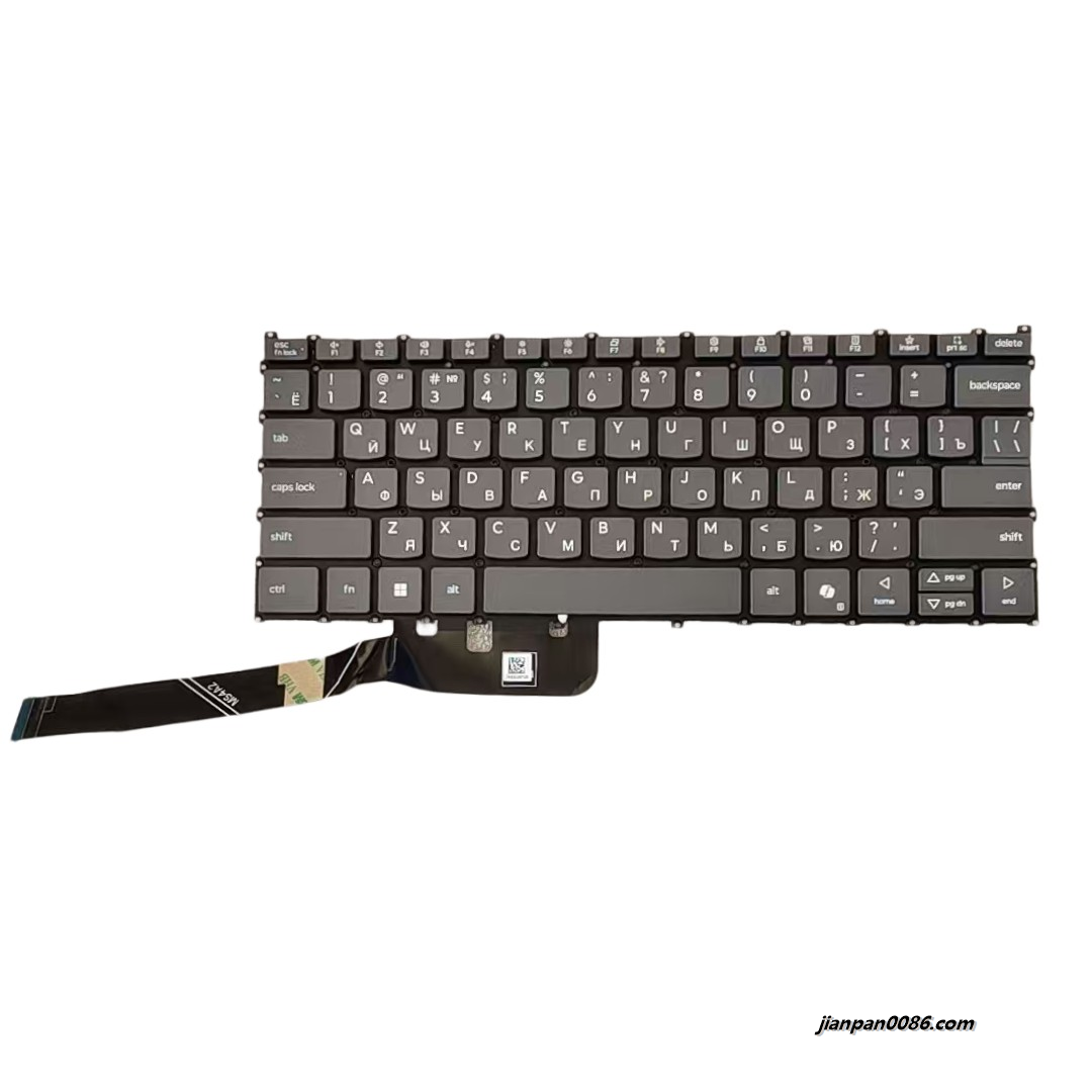 Picture of Original New Russian Layout For Lenovo Yoga Pro7 Grey NoBacklight Laptop Keyboard LCM24B73SUJ686 SN21Q23834 PK133LP2A05 S417