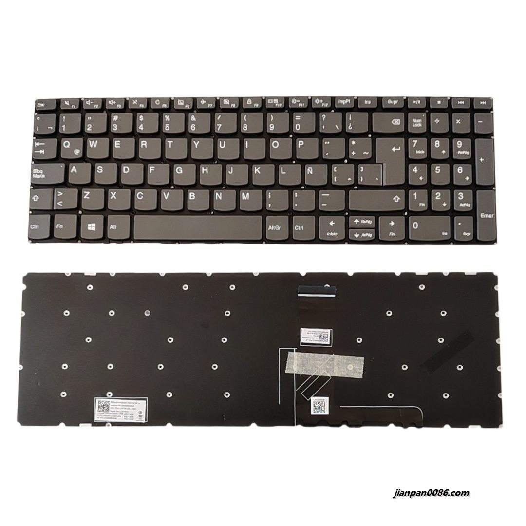 Picture of Original New Latin Layout For Lenovo IdeaPad 330-15 330-15IKB Grey NoBacklit Laptop Keyboard LCM16K26LA-686 SN20M62939 PK132GC1A15 S416