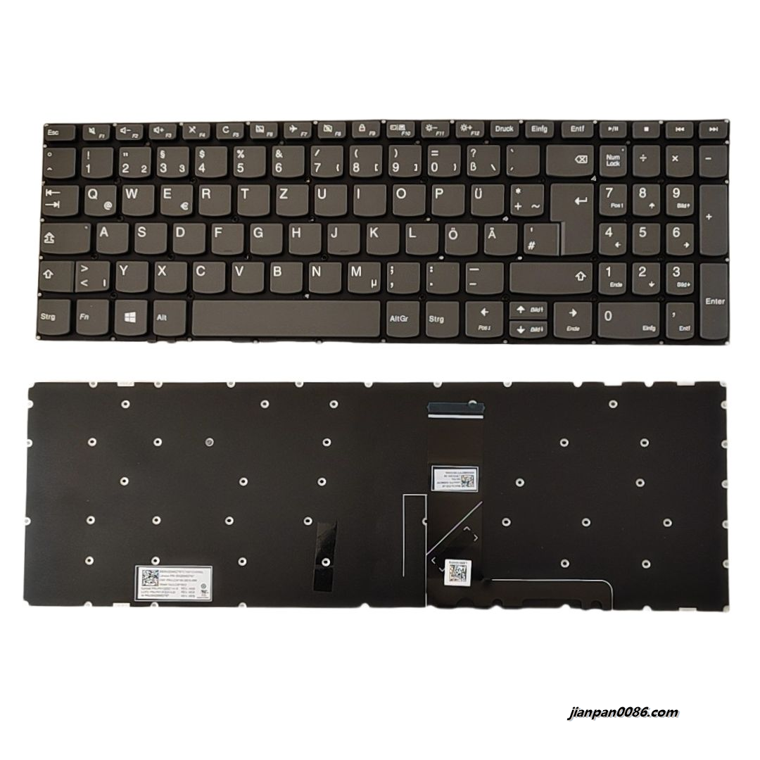 Picture of Original New Germany Layout For Lenovo IdeaPad 330-15 330-15IKB Grey NoBacklit Laptop Keyboard LCM16K26D0-686 SN20M62767 PK132GC1A19 S416