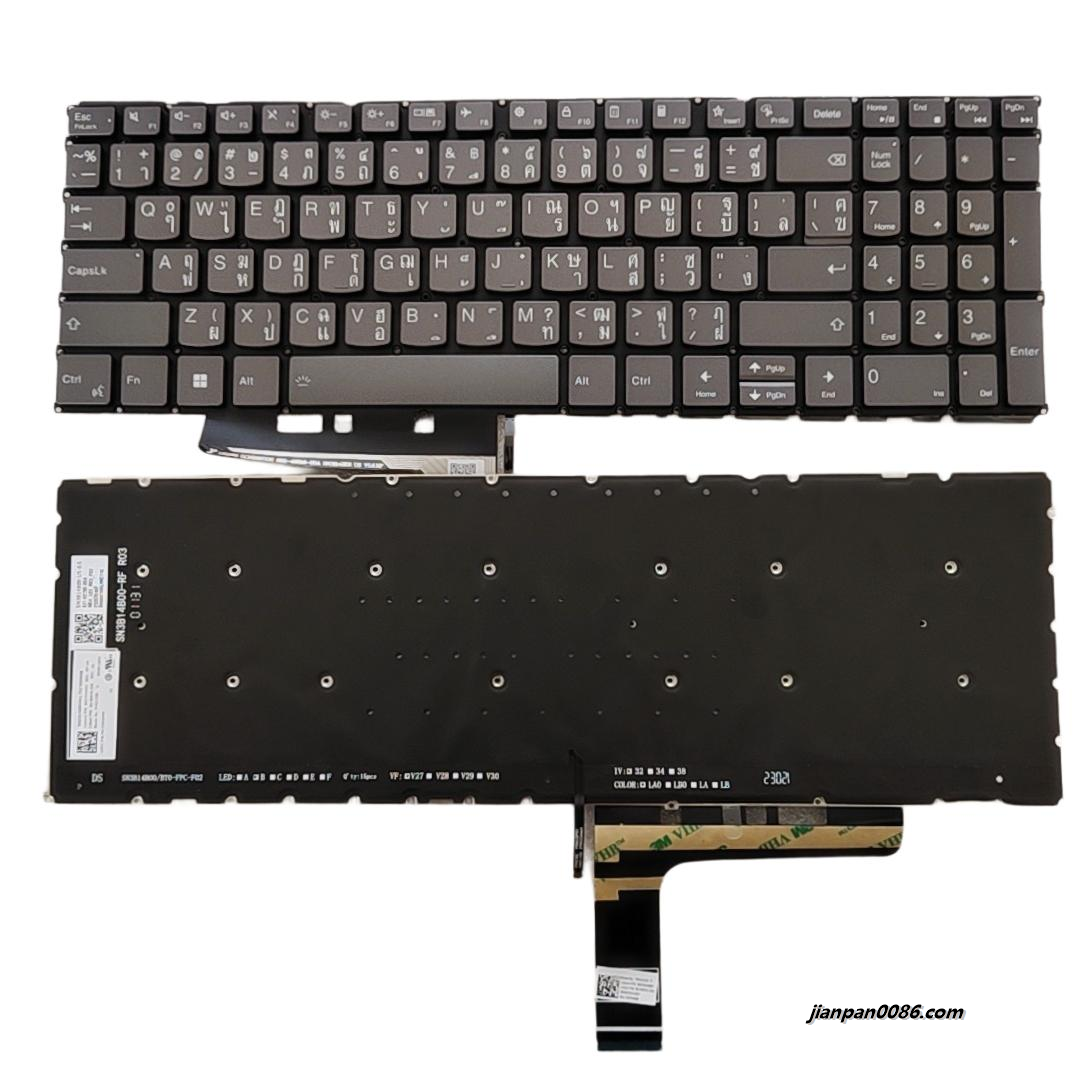Picture of Original New Thailand Language For Lenovo Yoga Pro 9 16 Grey Backlit Laptop Keyboard SG-B4610-33A SN3B14B00 PK133032A09 S318