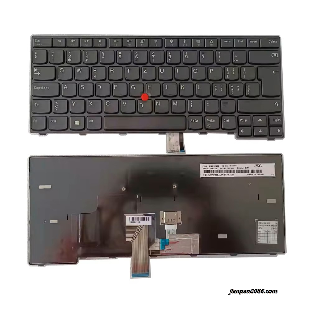 Picture of Original New Swiss Layout For LenovoThinkpad E470 E470C E475 NoBacklight With Point Stick Laptop Keyboard SG-87500-2XA PK1311N3A