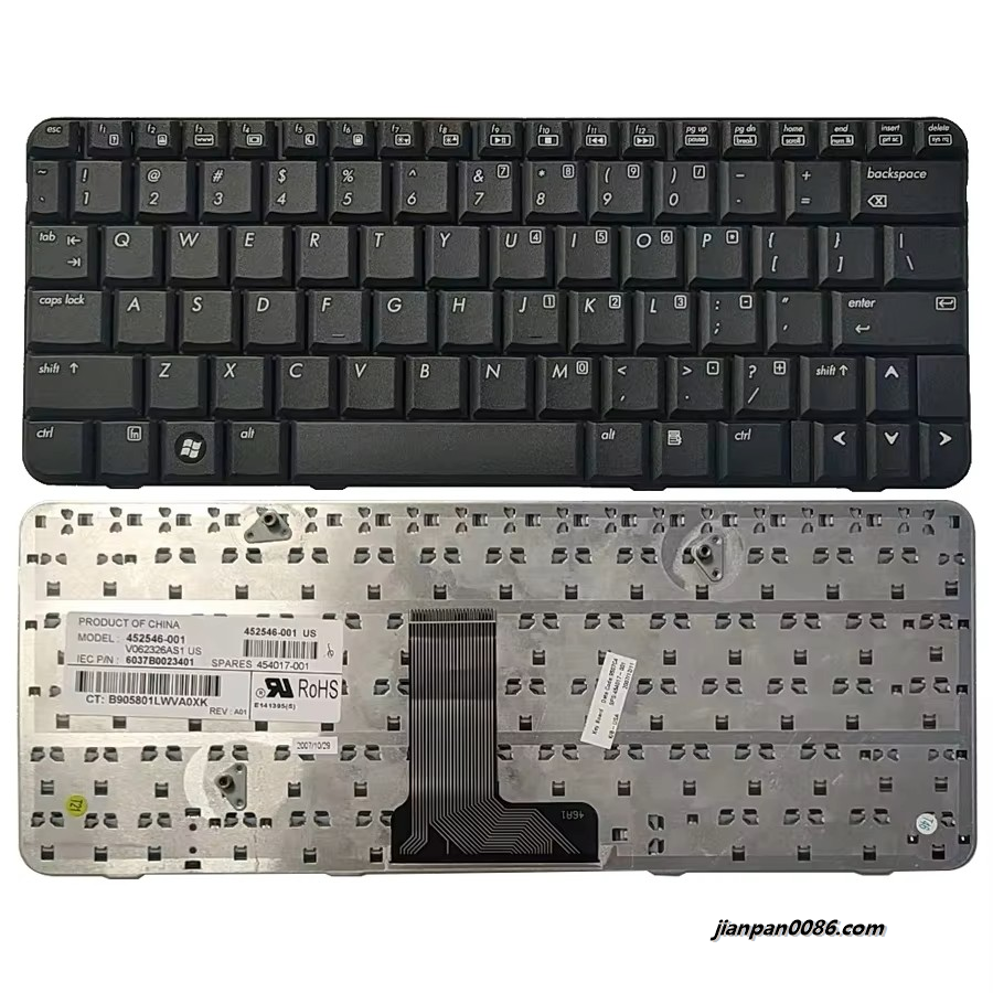 Picture of Original New US Language For HP DV3-1000 Black  Laptop Keyboard 743897-001 1PTDH3568