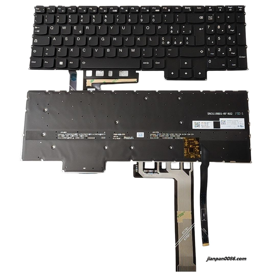 Picture of Original New Italy Language For Lenovo Legion Y7000 2020 R7000 Colour Backlit Keyboard SG-B2470-2IA SN3119B01 PK132V42B13 S463
