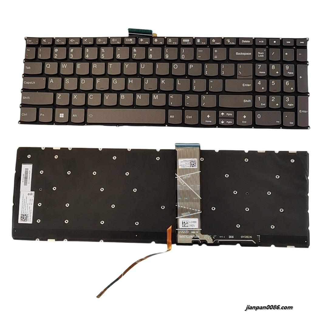 Picture of Oraginal New US Language For Lenovo Air-15 Gray Backlit Laptop Keyboard LCM19J33USJ686C SN21B40757 PK131K71E00 S424