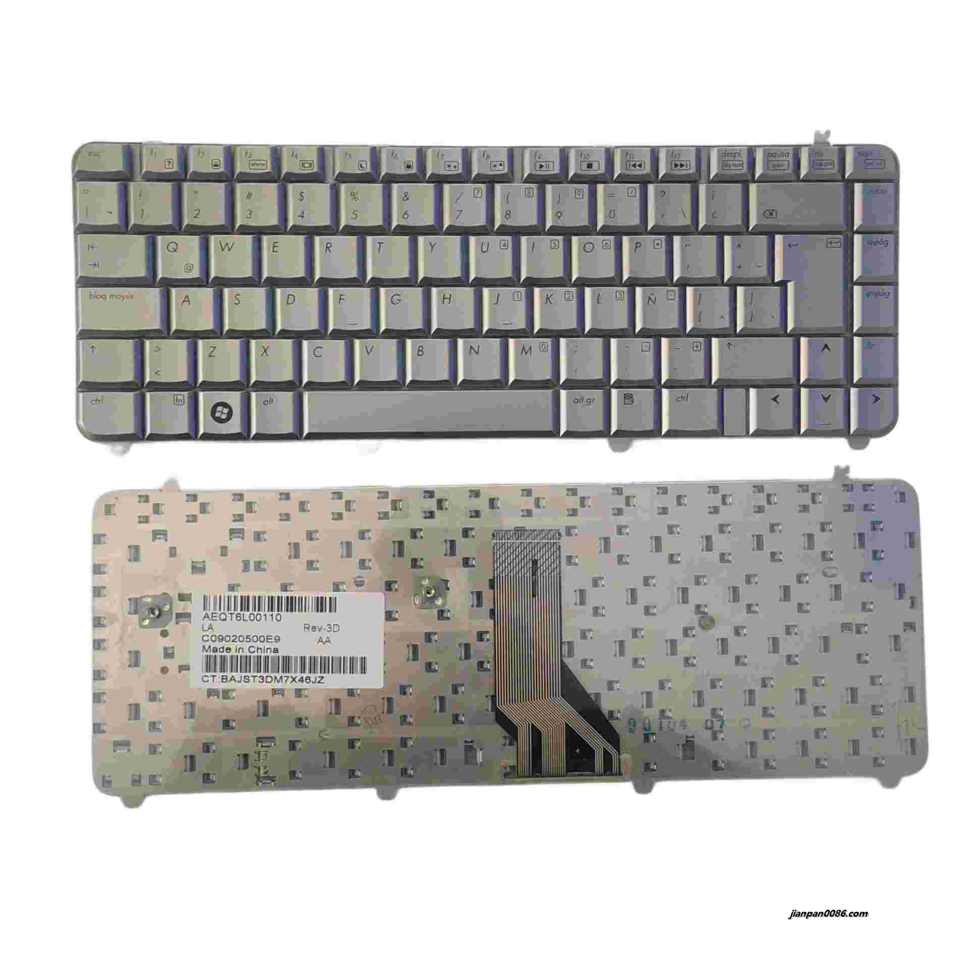 Picture of Original New Latin Layout For HP DV5-1000 White Laptop Keyboard C09020500E9 7PTDH4647