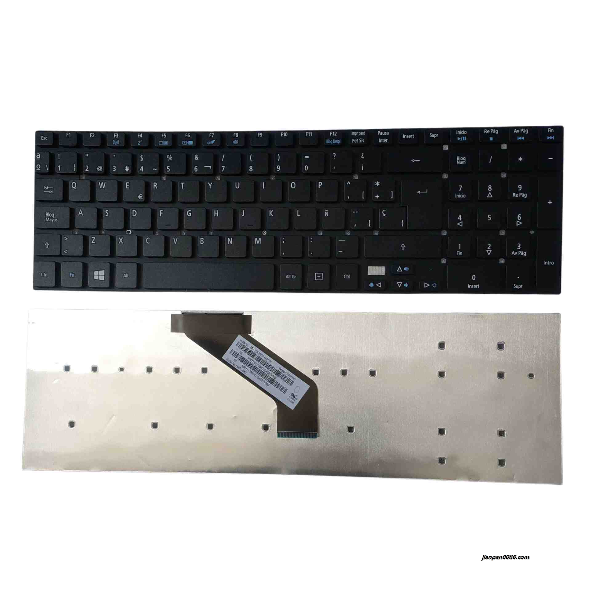 Picture of Oraginal New Spanish Layout For Acer 5830 Gateway NV52L NV55S NV57H NV75S NV76R NV77H Black Laptop Keyboard MP-10K36E0-4421W 7TDH907