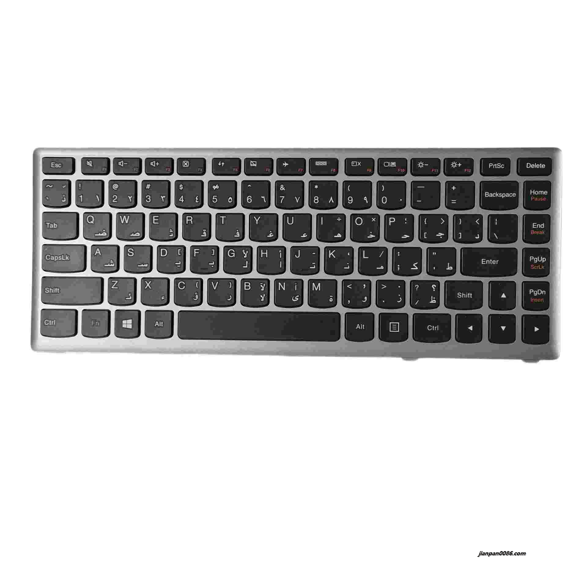 Picture of Oraginal New Arabic Layout For Lenovo Z400 Z400A P400 Z410 NoBacklit Laptop Keyboard PK130SW1D06 PN:25205923 1PTDH9090