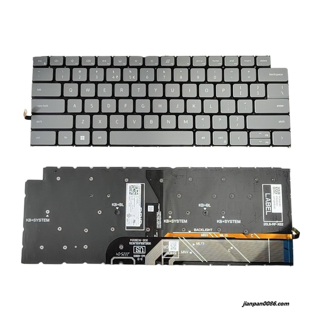 Picture of Original New US Language For Dell 3420 7490 Grey Backlight Laptop Keyboard DLM20LU4J7281W DP/N:05KMNH S480