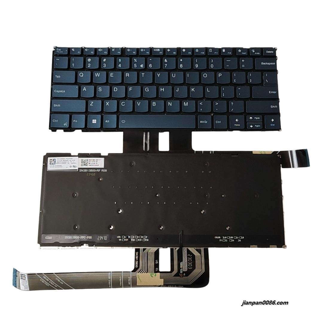 Picture of Original New USI Layout For Lenovo Yoga Pro7 Blue Backlight Laptop Keyboard SG-A9081-XUA SN3B13BT0 PK132YE3B03 S462