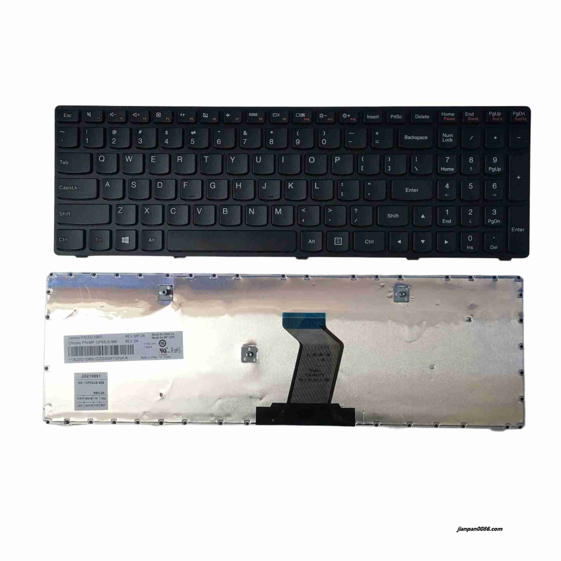 Picture of Oraginal New US Language For Lenovo G500 G510 G700 G710 G505A G500AM Laptop Keyboard MP-12P83US-686 5210891 TDH9051
